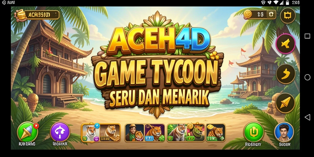 Gameplay ACEH4D menampilkan membangun kerajaan bisnis yang menarik.
