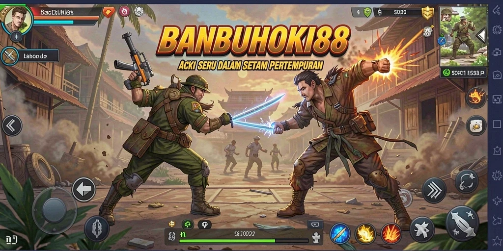 Tampilan menegangkan dari gameplay BANBUHOKI88 yang seru.