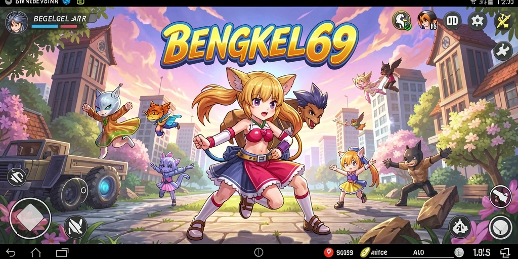 Tangkapan layar dari BENGKEL69 menampilkan aksi seru dalam dunia anime.