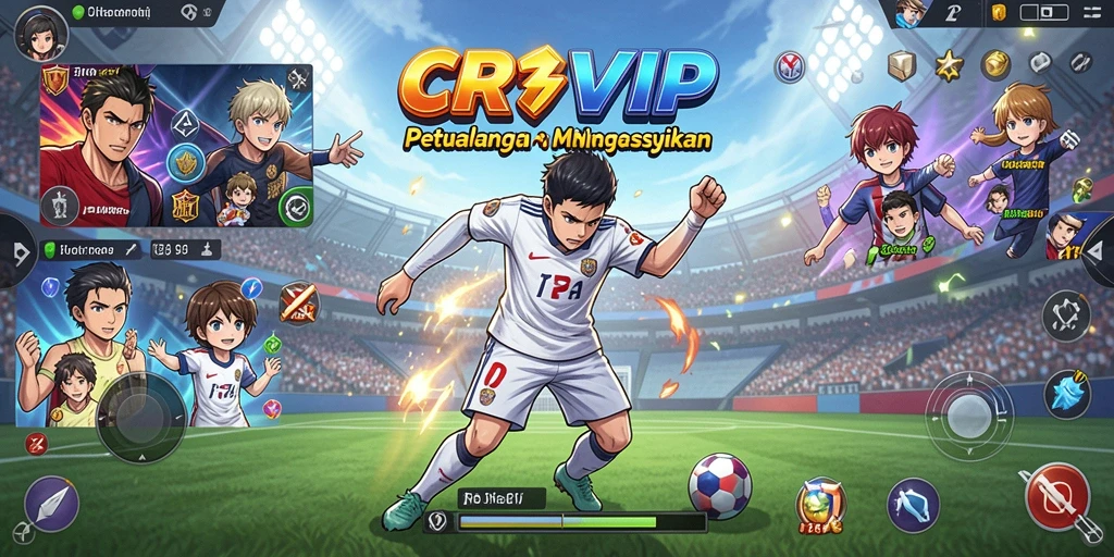 Screenshot CR7VIP menampilkan aksi menakjubkan dalam dunia Anime.