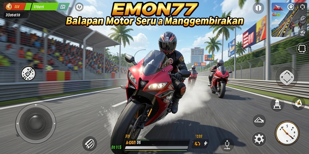 Tampilan gameplay EMON77 yang penuh aksi dan kompetisi.
