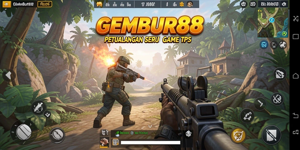 Screenshot gameplay menampilkan aksi seru dalam game TPS GEMBUR88.