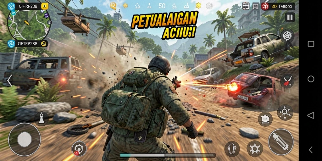 Tangkapan layar menunjukkan aksi mendebarkan dalam GIFTRP288.