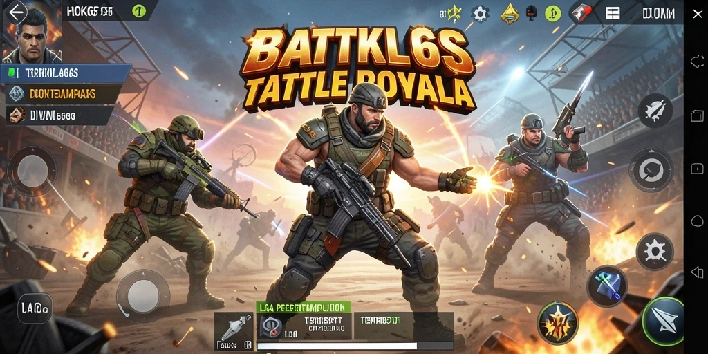 Tampilan gameplay seru dari HOKI65 saat pertempuran Battle Royale.