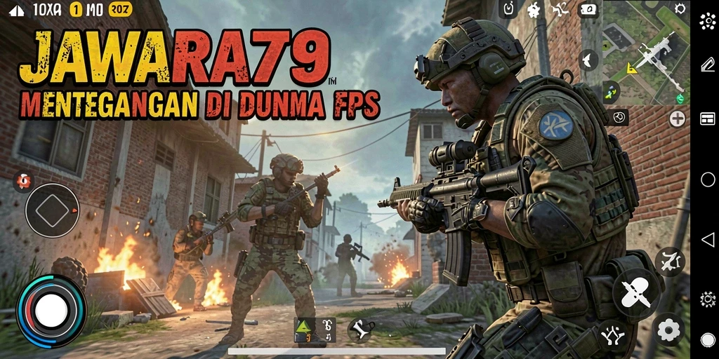 Tampilan gameplay menegangkan dalam JAWARA79 dengan aksi tembak-menembak intens.