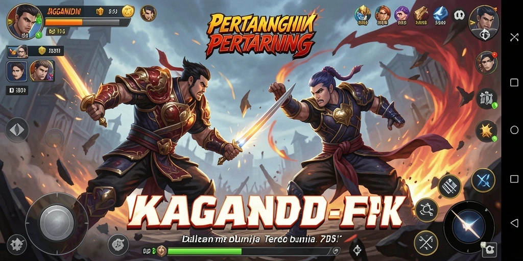 Tangkapan layar KAGANDAN menampilkan aksi pertarungan yang mendebarkan.