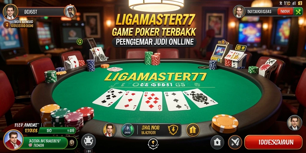 Tampilan menarik dari gameplay Poker LIGAMASTER77.