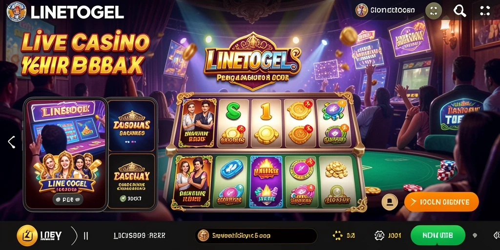 Tampilan menarik dari gameplay Live Casino di LINETOGEL.