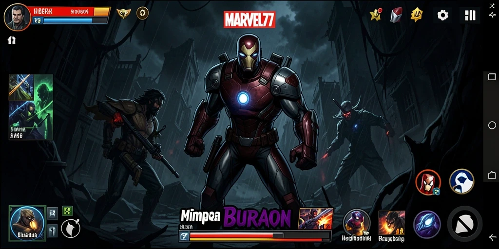 Gameplay menyeramkan di MARVEL77 dengan suasana gelap dan menegangkan.