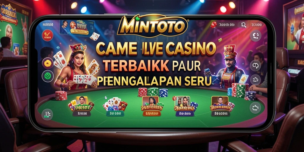 Screenshot gameplay MINTOTO menampilkan dealer dan berbagai opsi permainan yang tersedia.