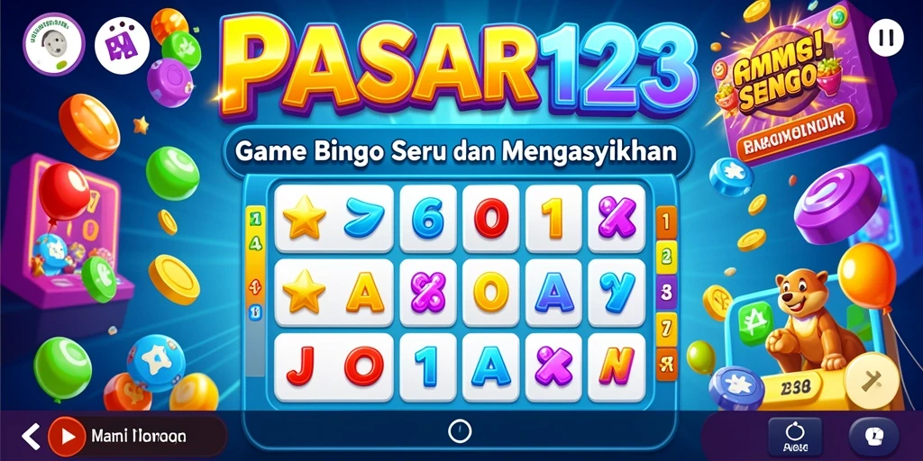 Tampilan permainan Bingo yang penuh warna dan interaktif.