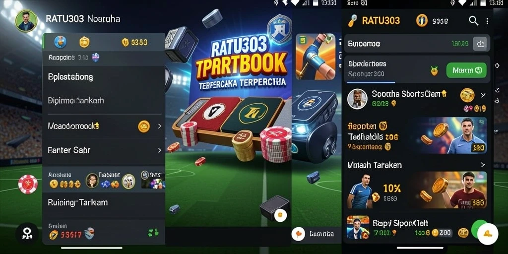 Tampilan screenshot utama RATU303 yang menunjukkan antarmuka taruhan olahraga.