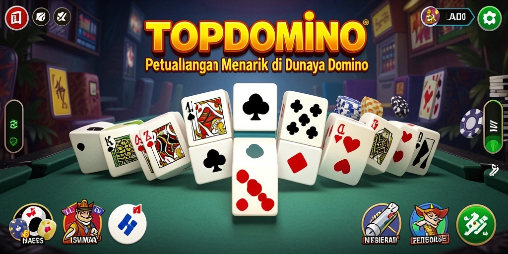 Screenshot menunjukkan gameplay seru di dunia petualangan TOPDOMINO.