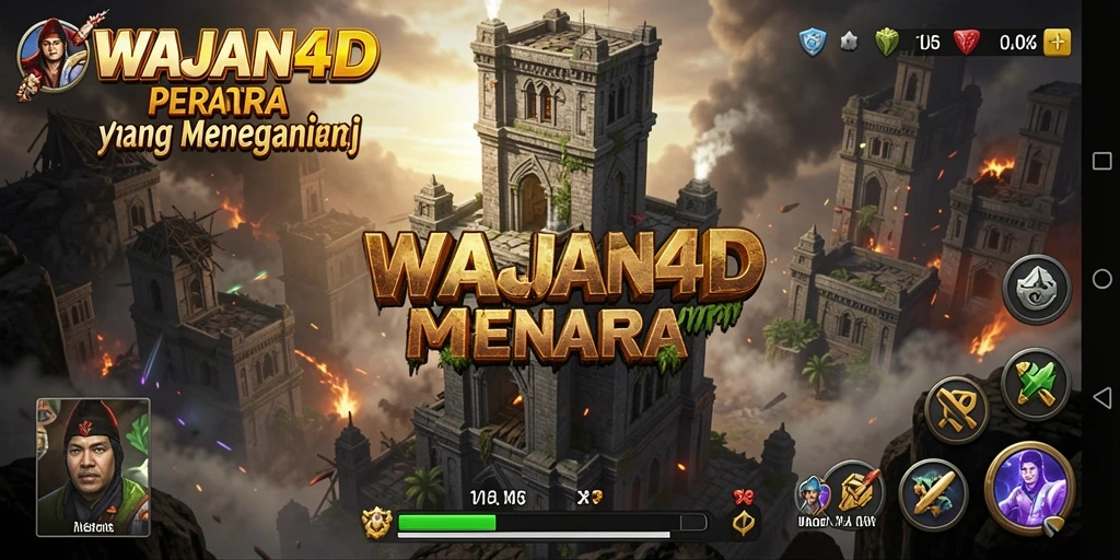 Tampilan menarik dari gameplay Tower Defense WAJAN4D yang mendebarkan.