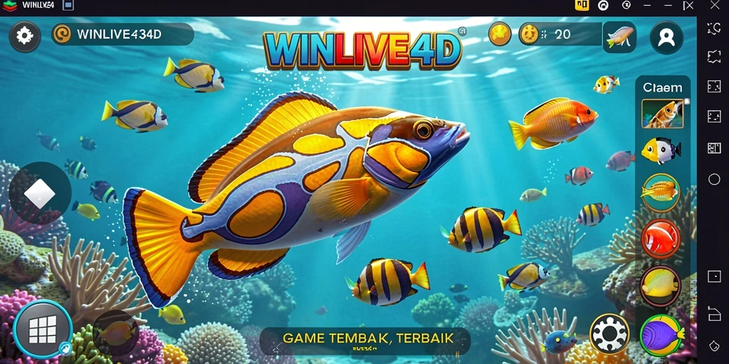 Gameplay menarik dari WINLIVE4D yang penuh aksi Tembak Ikan.