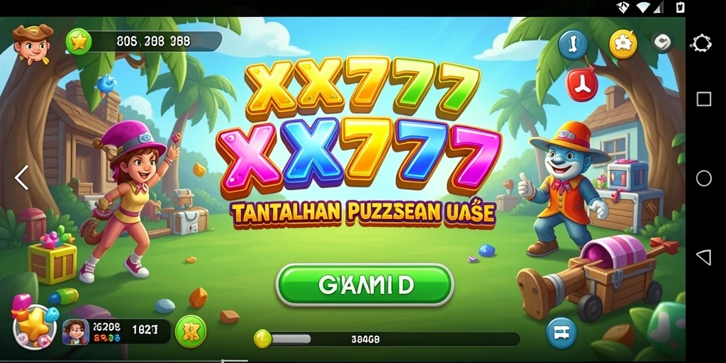 Tampilan gameplay XXX777 yang menarik dan penuh warna menantang pemain.